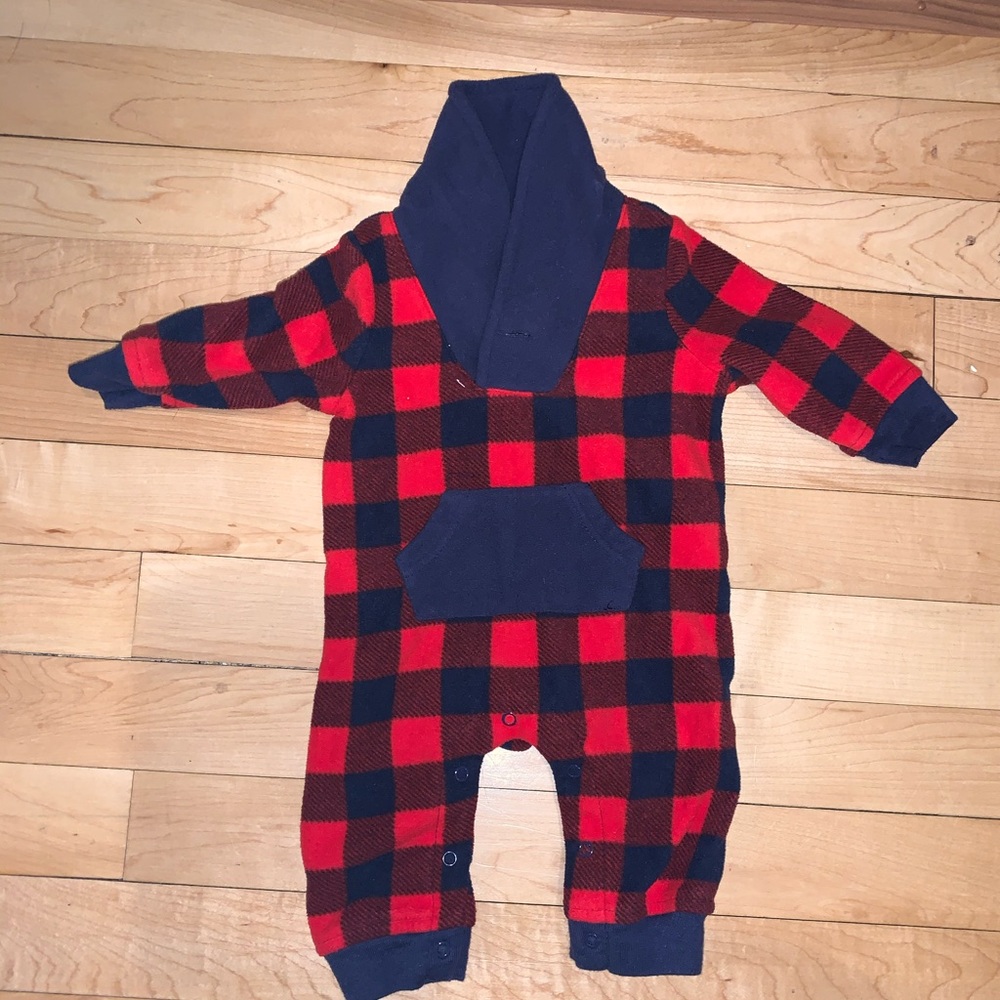 Newborn plaid jumpsuit